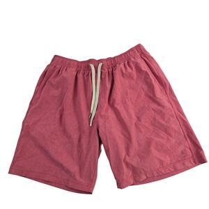 Fair‎ Harbor Mens Red Swim Trunks Shorts Elastic Waist Drawstring Recycled XL